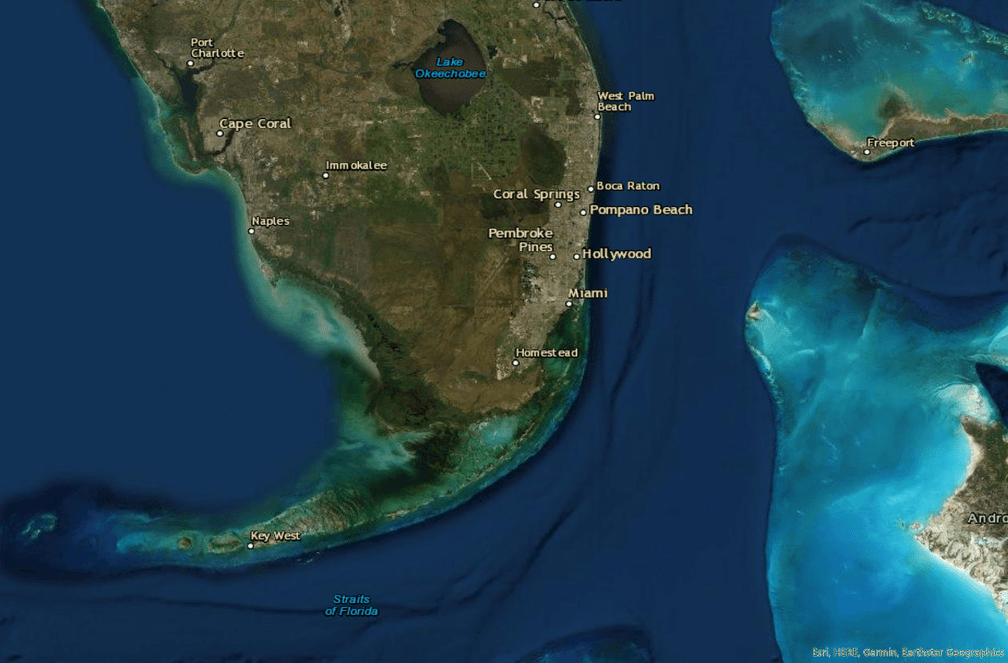 Animated sea level inundation for Miami
